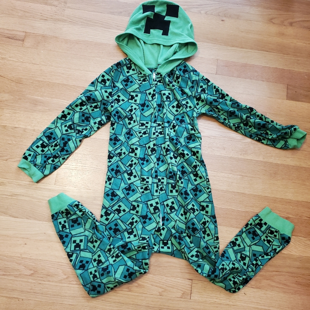 Minecraft Boys' Hooded Union Suit (onesie pjs) - Picture 2 of 3